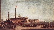 GUARDI, Francesco The Piazzetta, Looking toward San Giorgio Maggiore dh oil painting